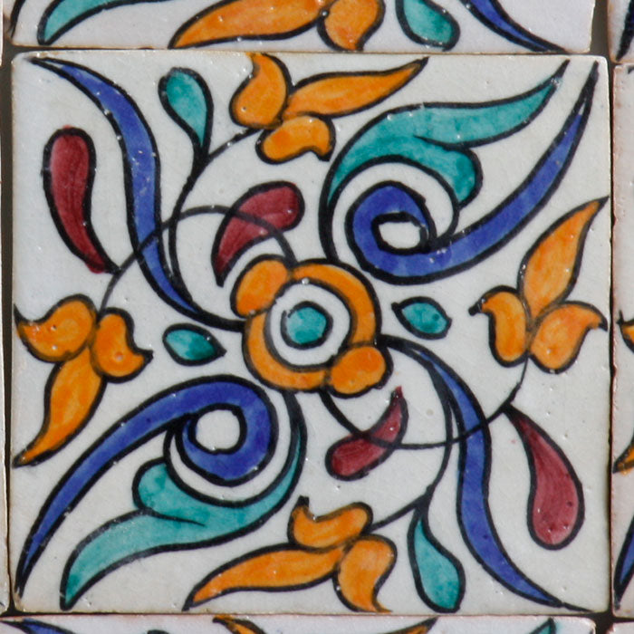 Handbemalte Fliese – Bohemian Ornament