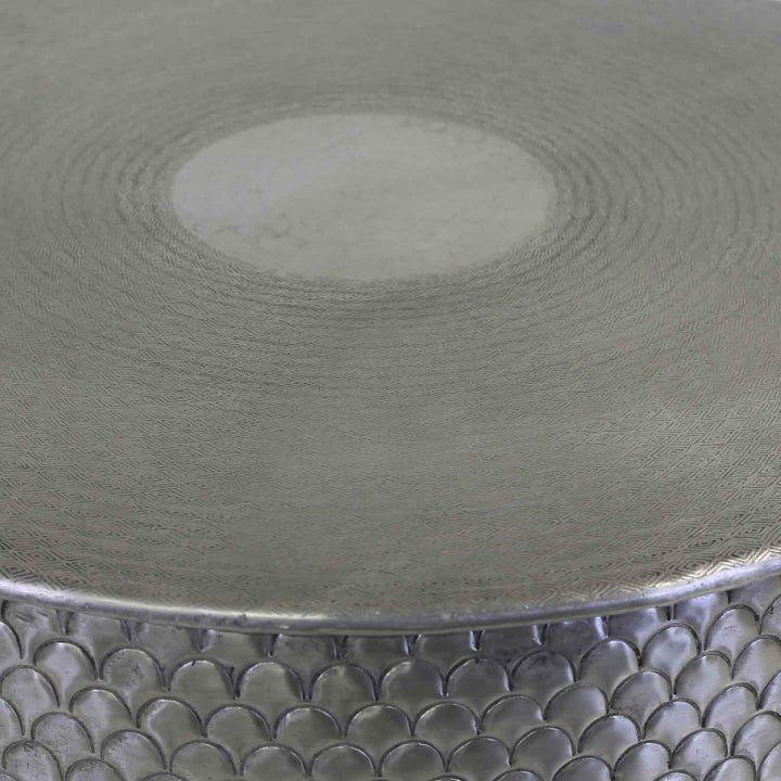 Orientalischer Beistelltisch Alava Silber