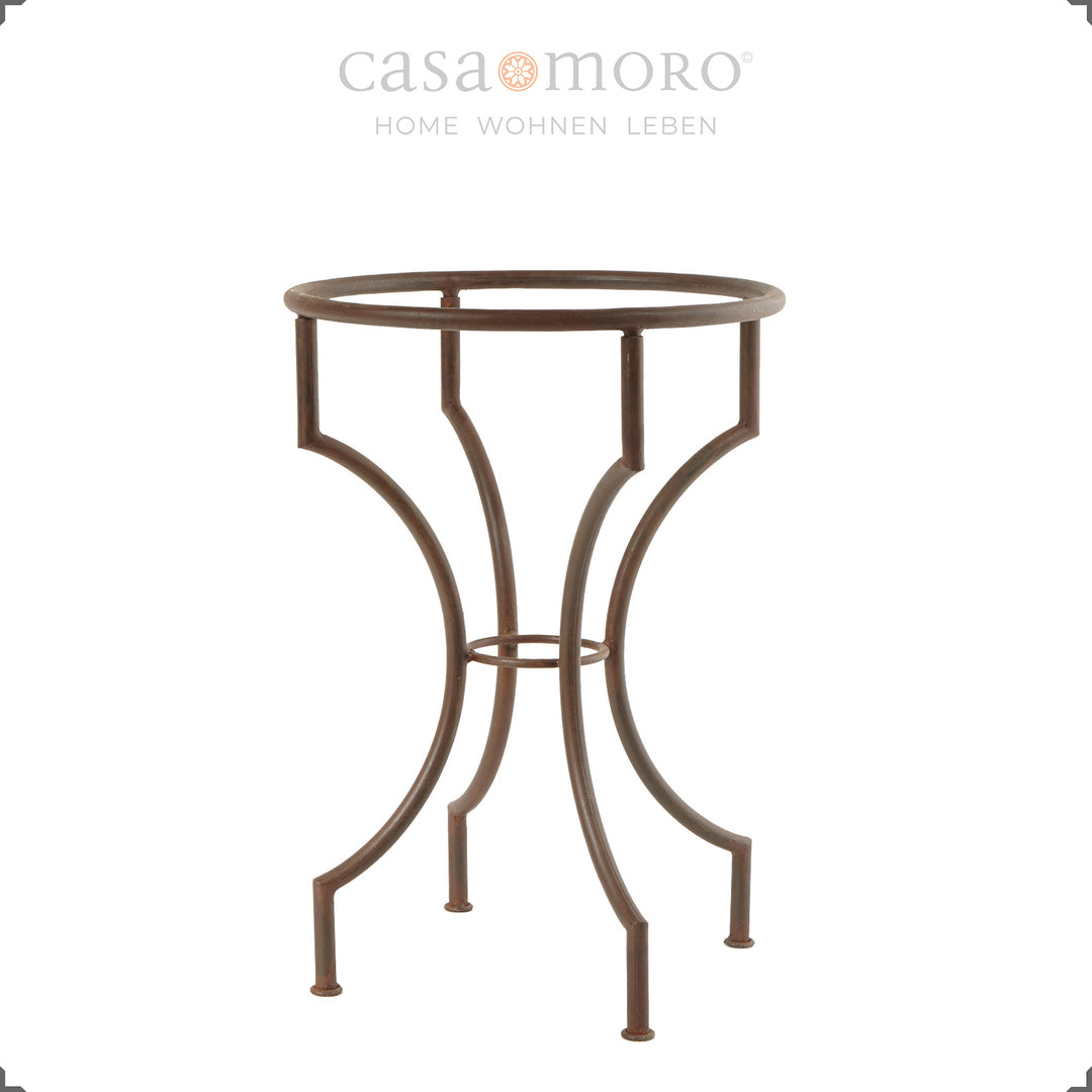 Mosaiktisch für drinnen & draußen – lose aufgelegte Platte (18 kg), klarlackversiegeltes Metallgestell