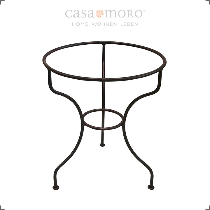 Beistelltisch rund für Balkon oder Küchen-Ecke – marokkanische Handarbeit in kräftigem Rot