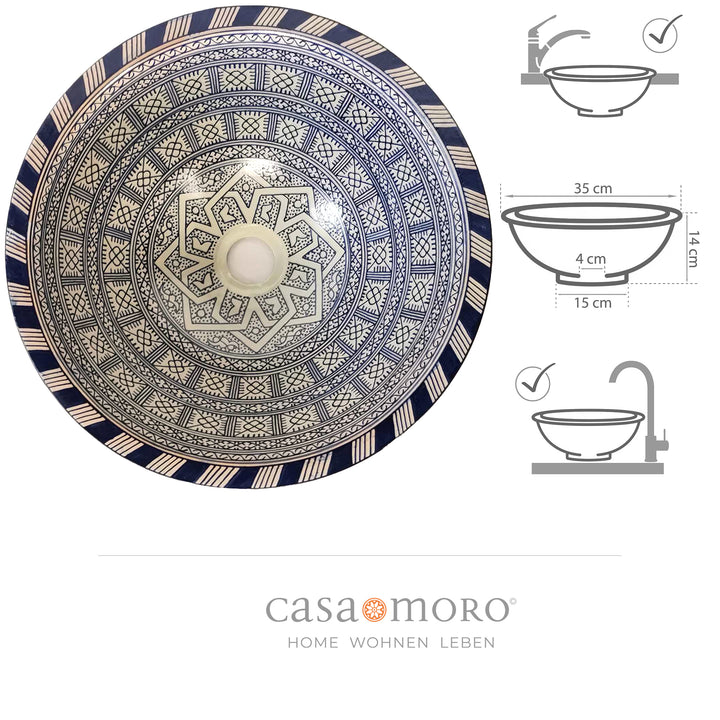 Keramik Aufsatzwaschbecken Rund