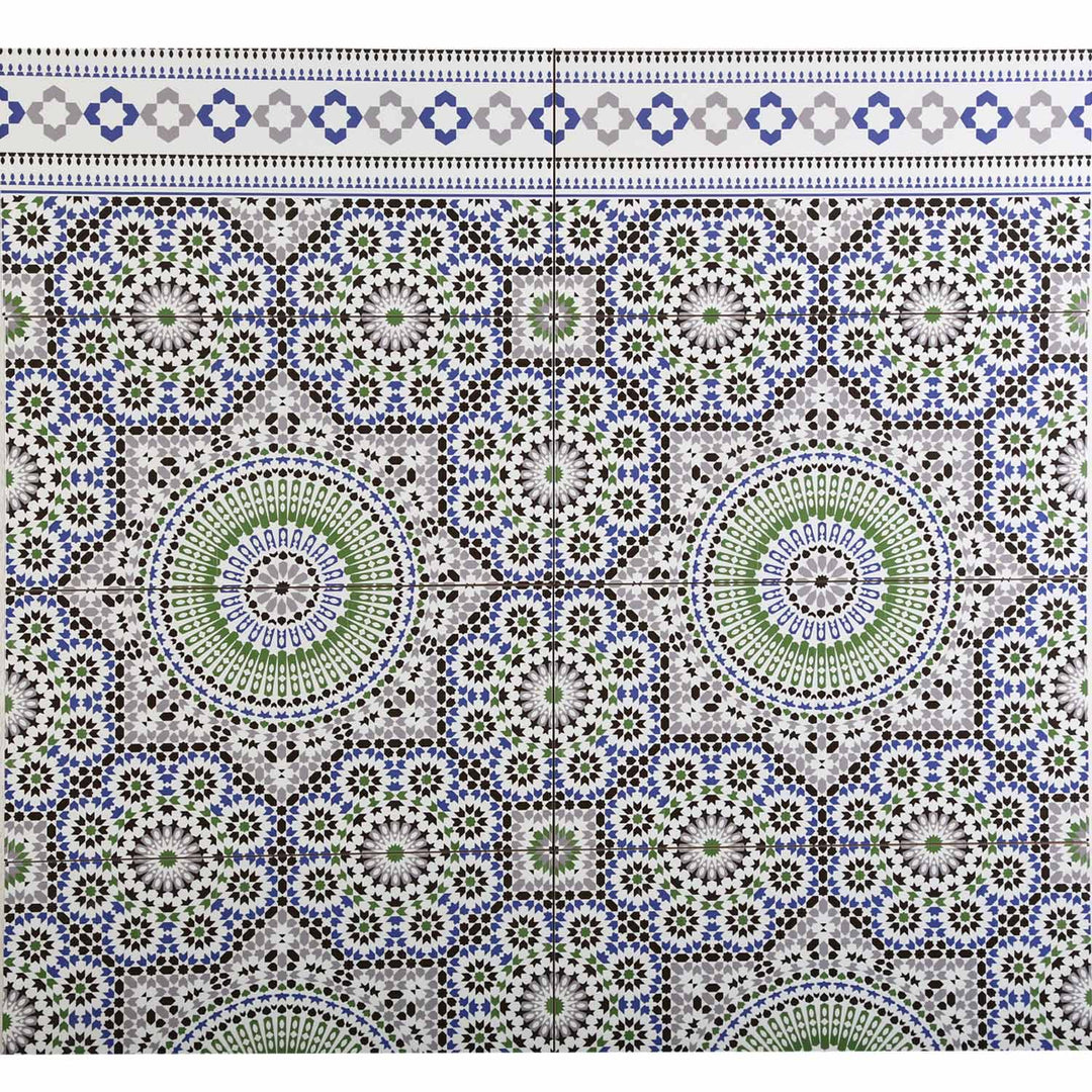 Marokkanische Wandfliesen 50x25 cm – Mosaik Muster