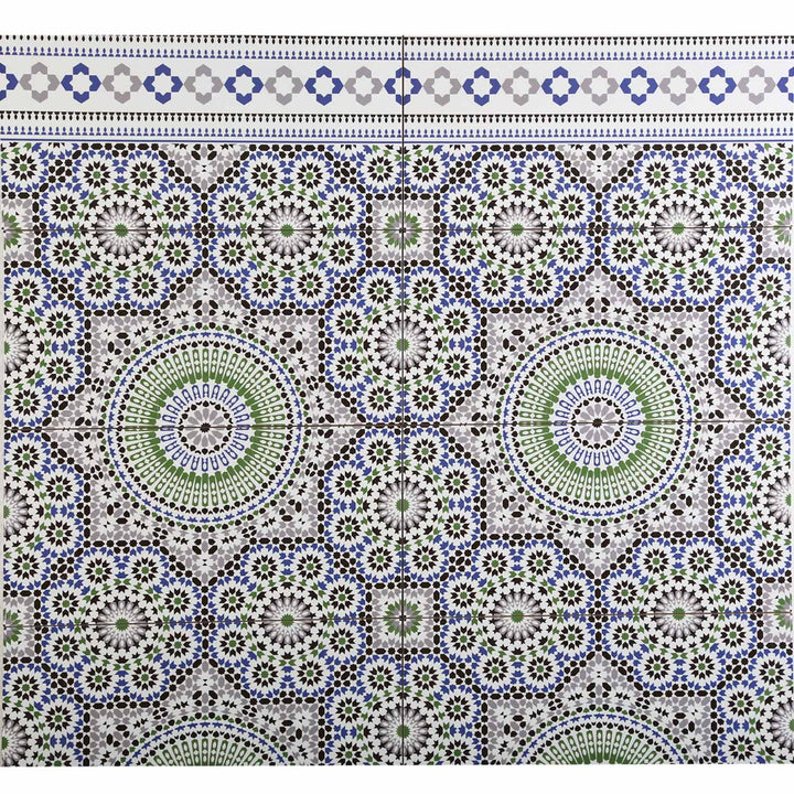 Marokkanische Wandfliesen 50x25 cm – Mosaik Muster
