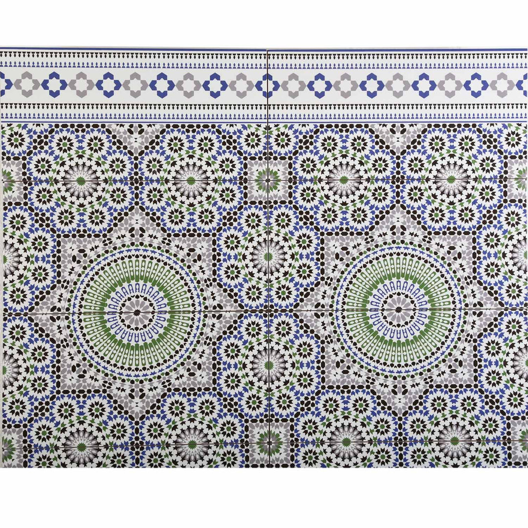 Marokkanische Wandfliesen 50x25 cm – Mosaik Muster