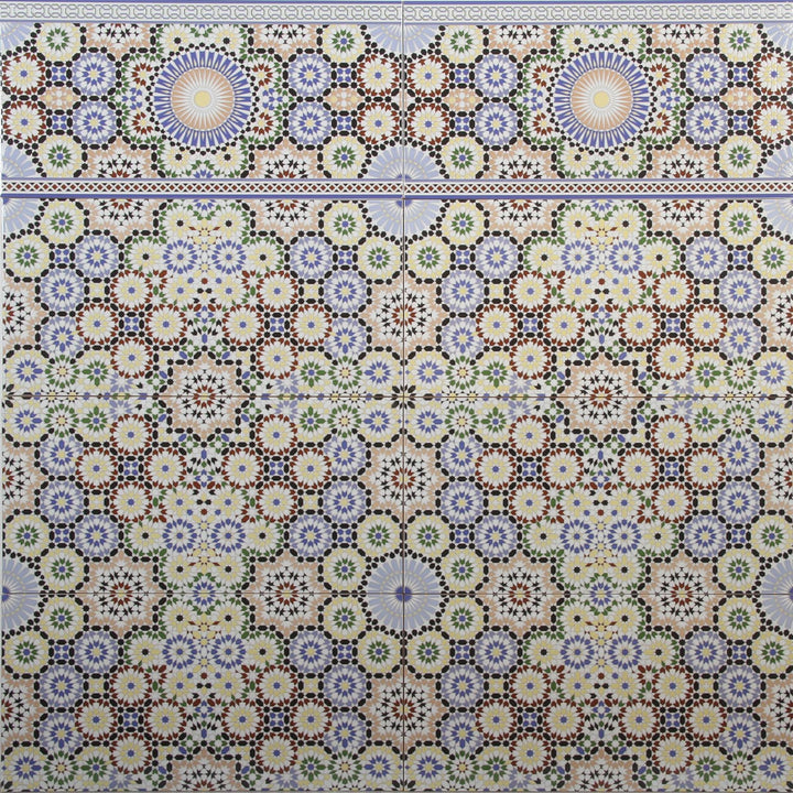 Marokkanische Wandfliesen 50x25 cm – Mosaik Muster