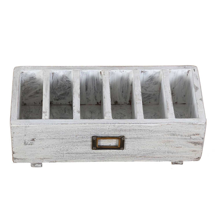 Schreibtisch Organizer mit 6 Fächern – Weiß