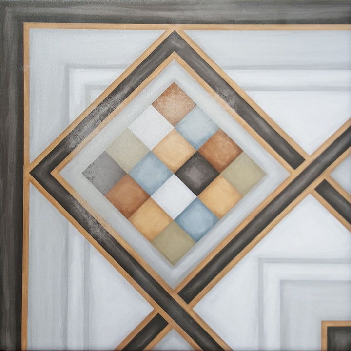Orientalische Eckbordüre 20×20 cm – Fliesenbordüre aus Feinsteinzeug