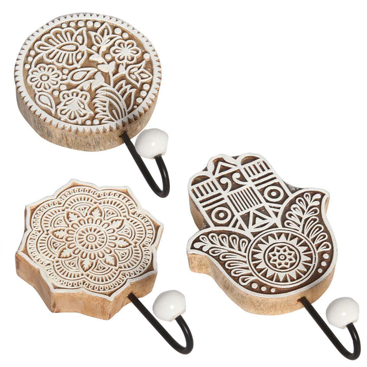 Orientalische Kleiderhaken 3er Set Yasid