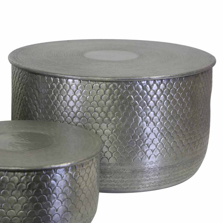 Orientalischer Beistelltisch Alava Silber