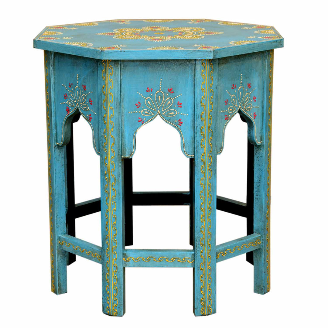 Orientalische Beistelltische Saada Blau 2er Set
