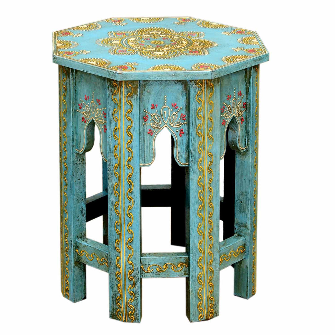 Orientalische Beistelltische Saada Blau 2er Set