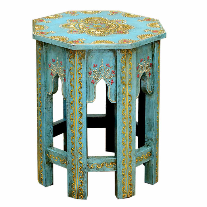 Orientalische Beistelltische Saada Blau 2er Set