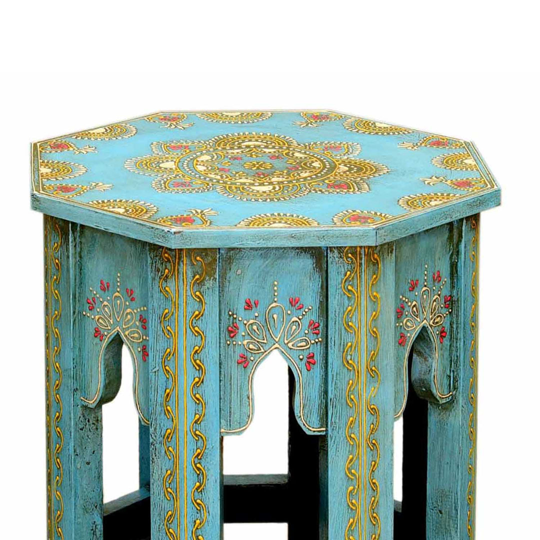 Orientalische Beistelltische Saada Blau 2er Set