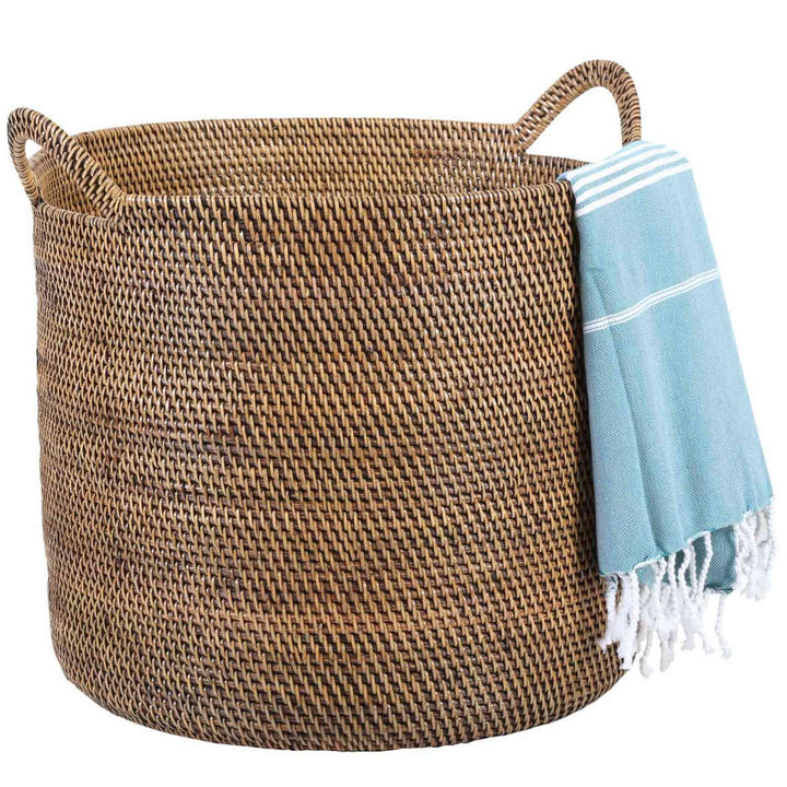 Rattan Korb Elie Braun mit Henkel