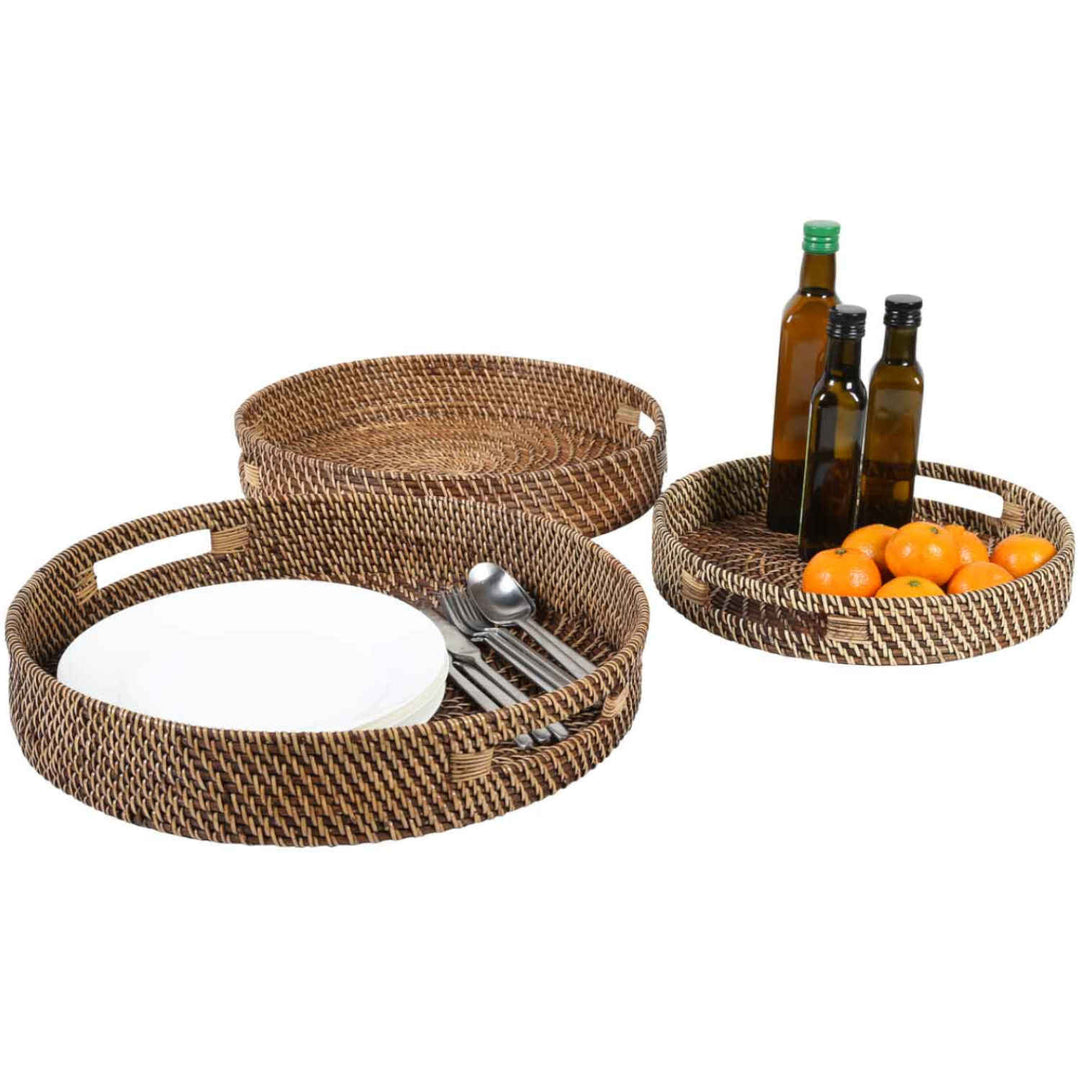 Rattan Tablett Bea rund