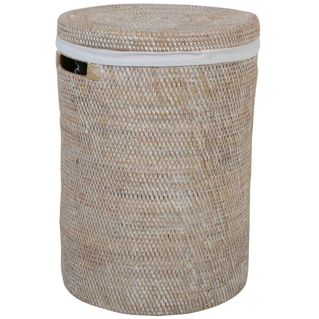 Rattan Wäschekorb Cleo Weiß