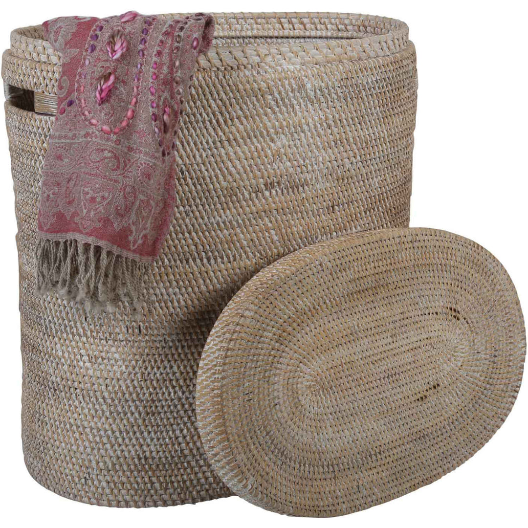 Rattan Wäschekorb Ela mit Deckel