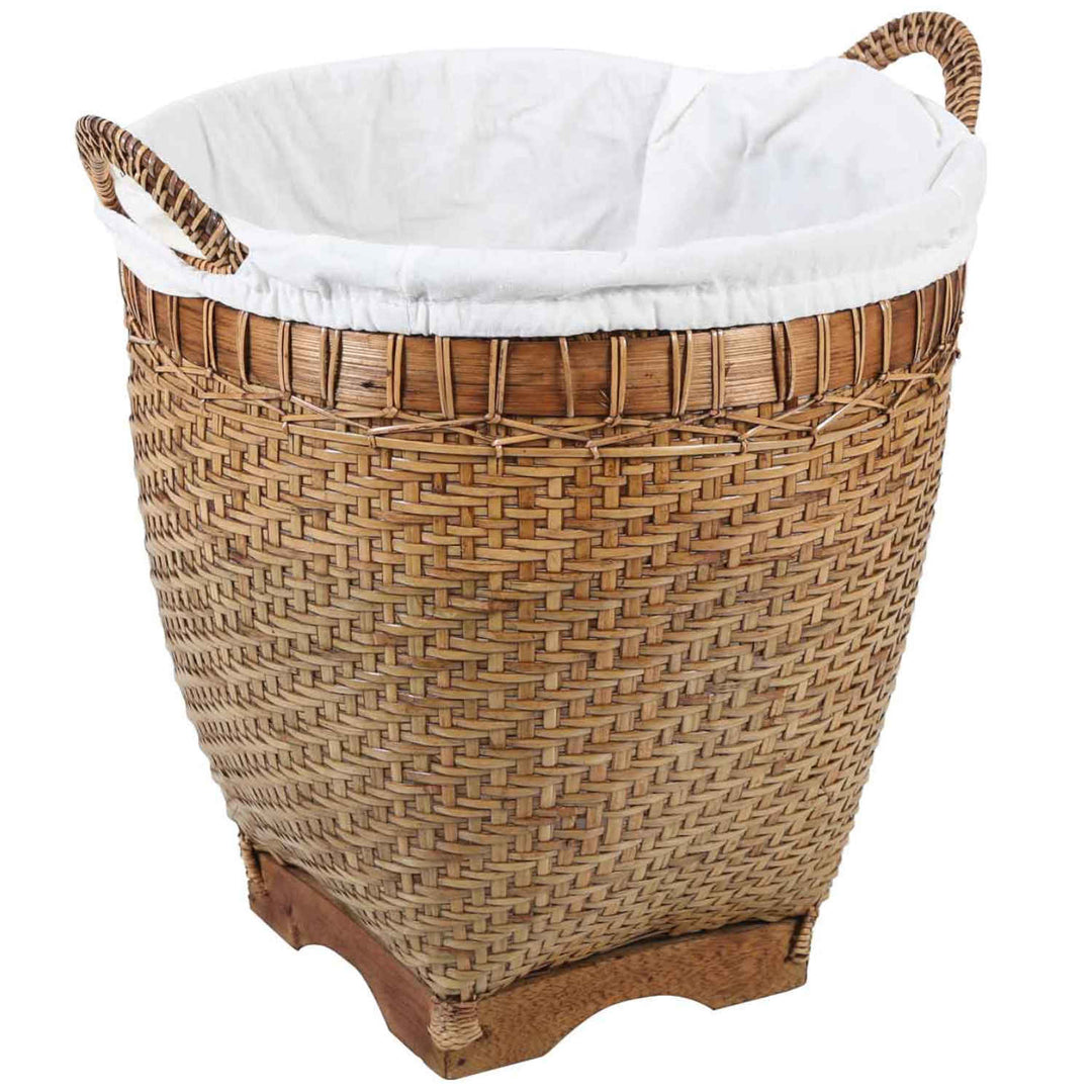 Rattan Wäschekorb Lea mit Henkel