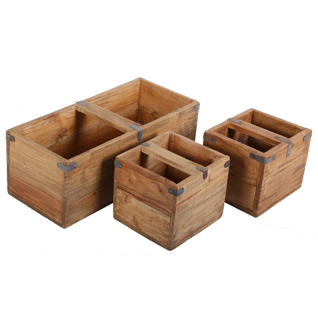 Teak Holzbox Enzo 3er Set