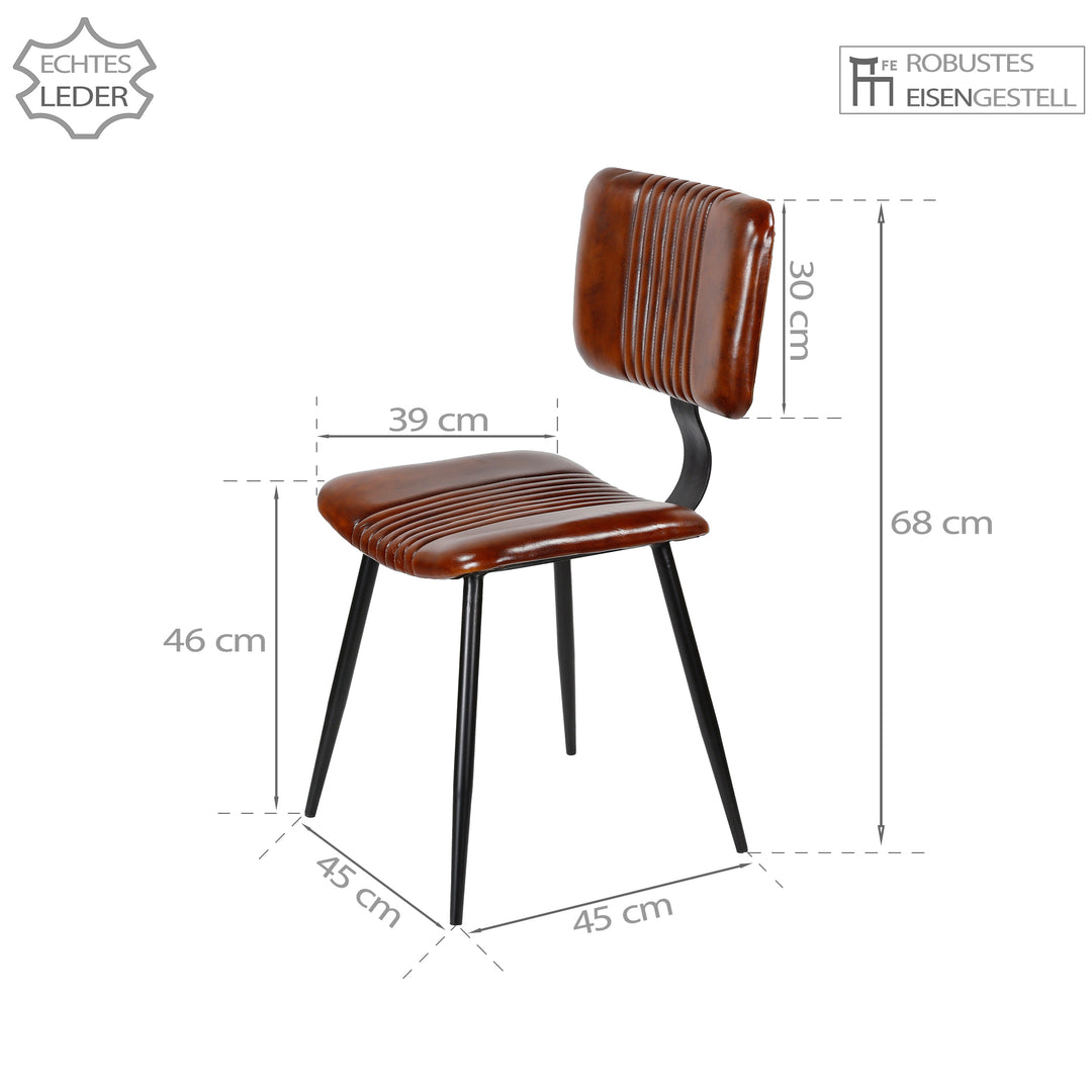 Esszimmerstühle Braun Leder