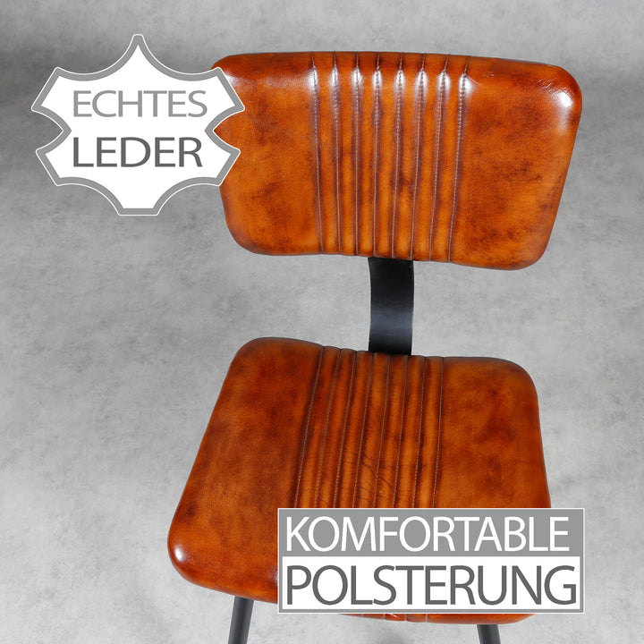 Esszimmerstühle Braun Leder