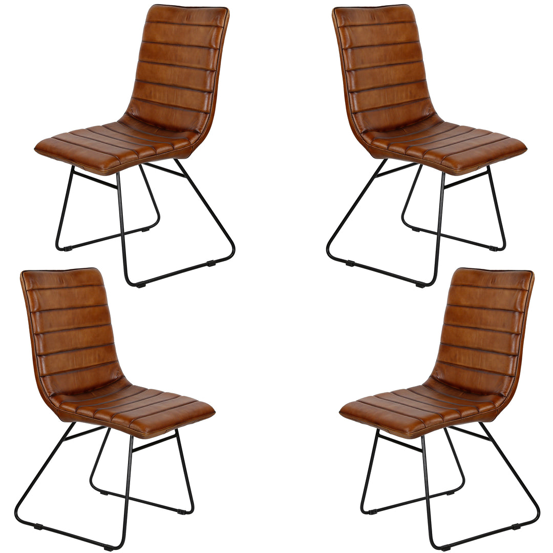 Esszimmerstuhl Leder Braun