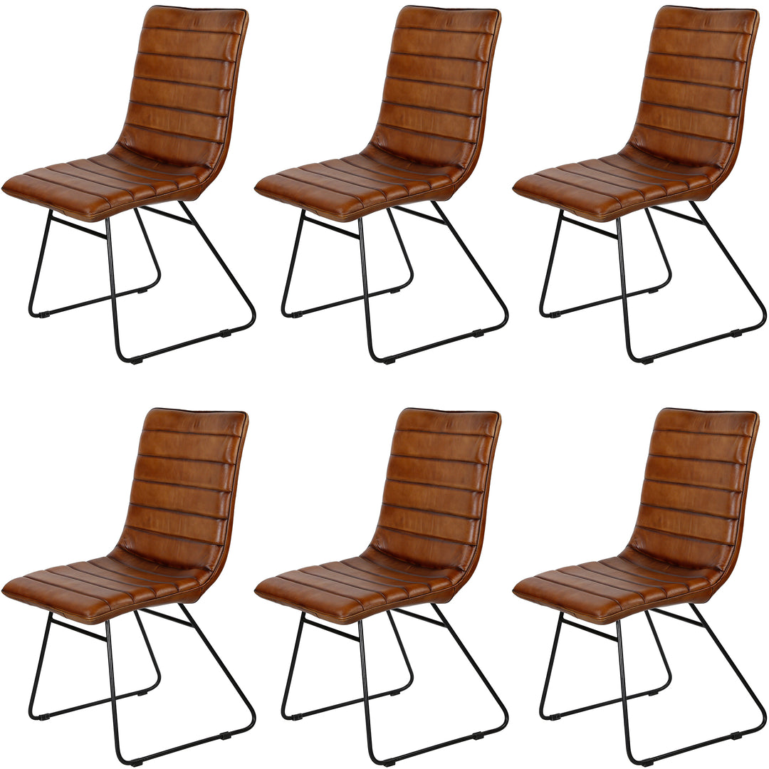 Esszimmerstuhl Leder Braun