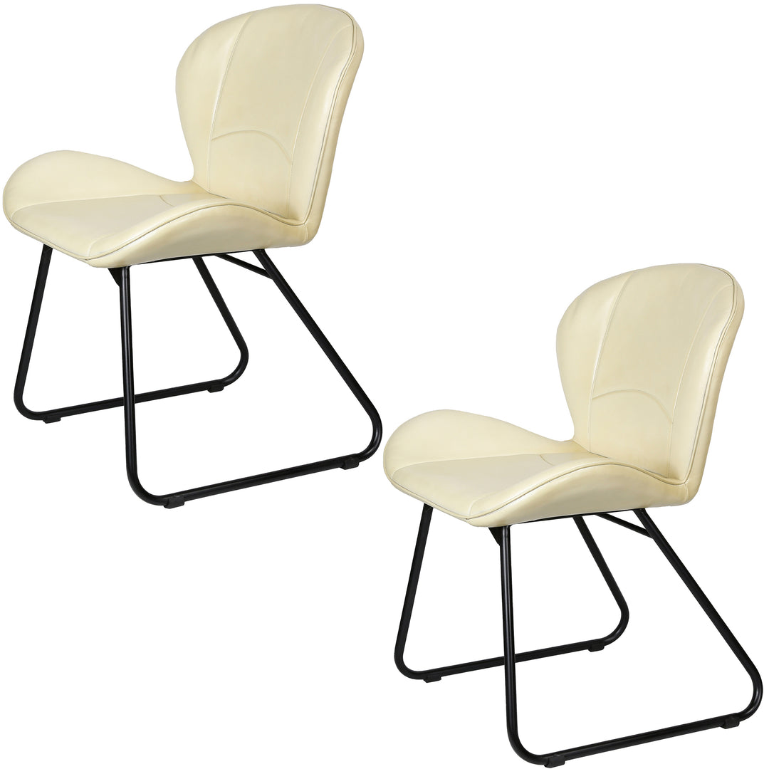 Lederstuhl Beige