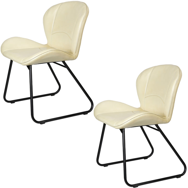 Lederstuhl Beige