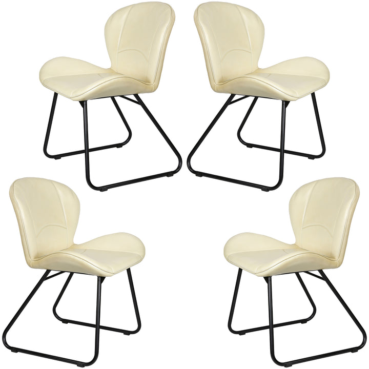 Lederstuhl Beige