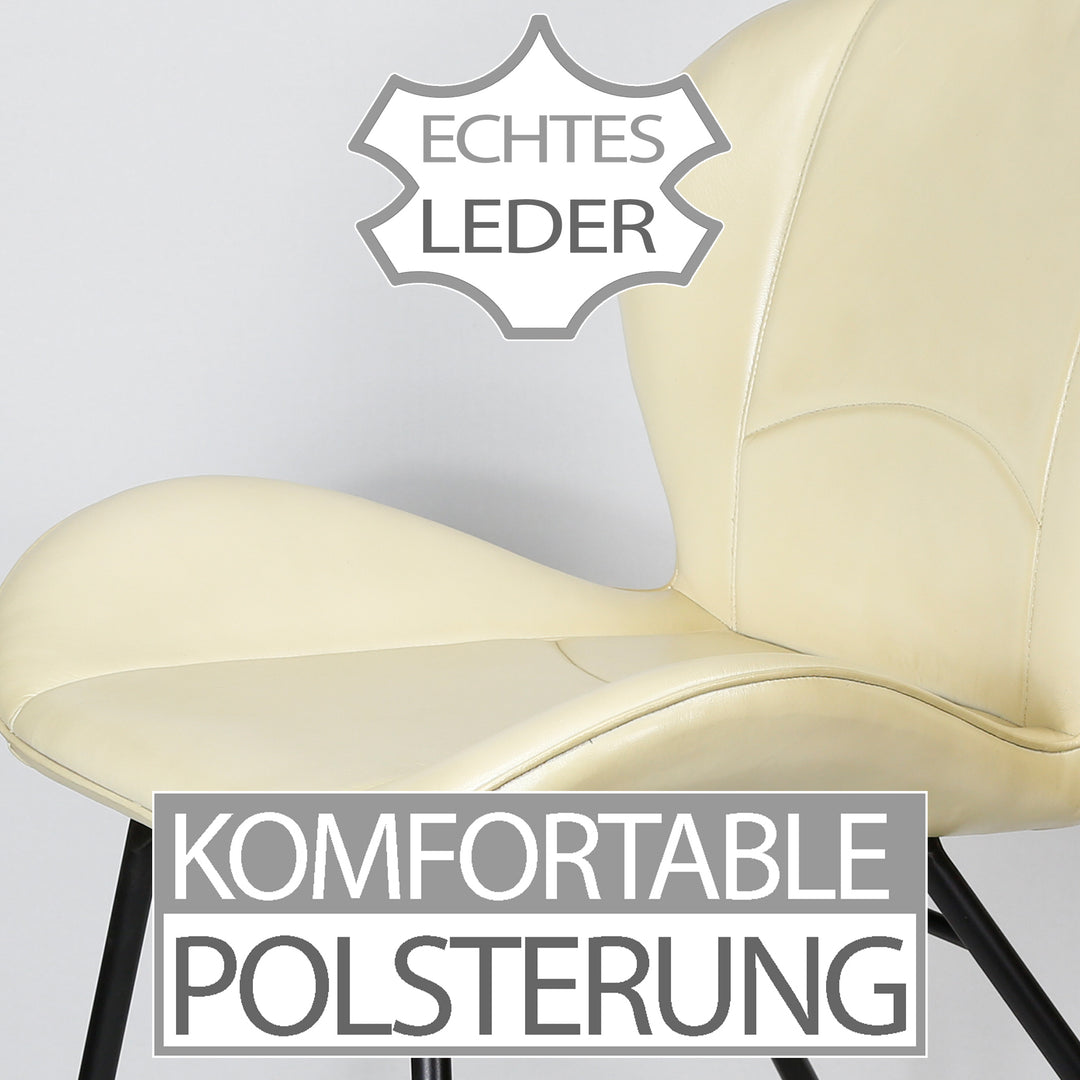 Lederstuhl Beige