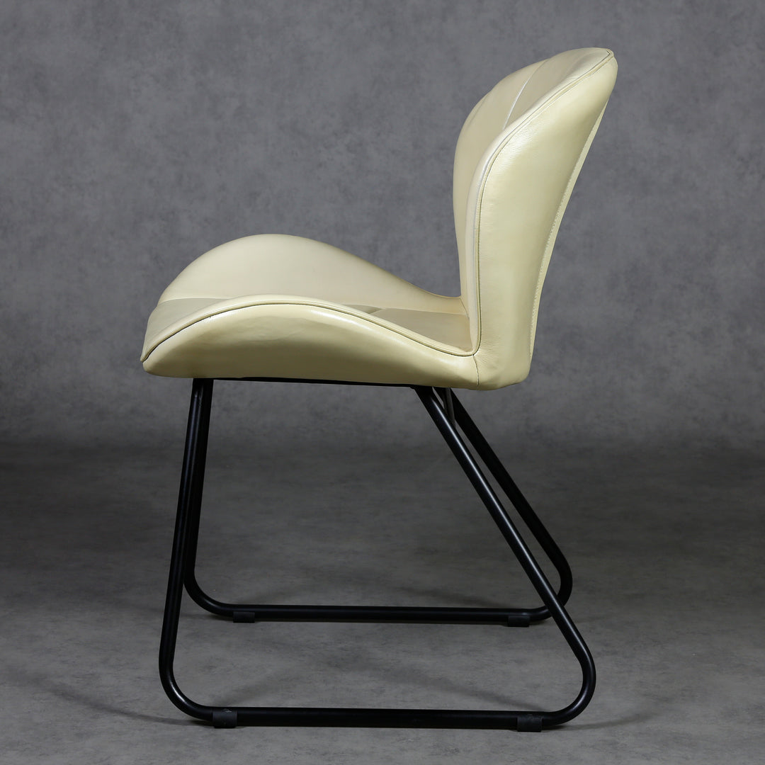 Lederstuhl Beige