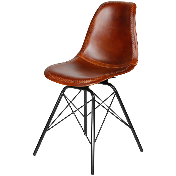 Esszimmer Stuhl Leder Braun