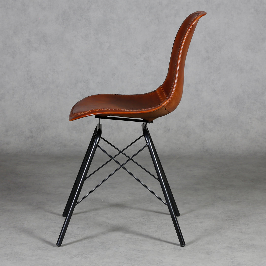 Esszimmer Stuhl Leder Braun