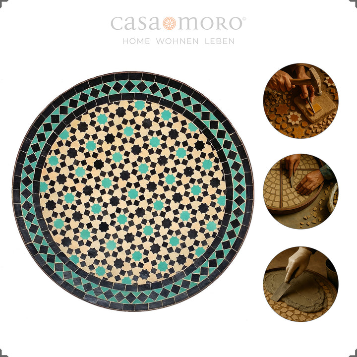 Pflege: feucht abwischbar, im Winter bitte den Terrassentisch frostfrei lagern