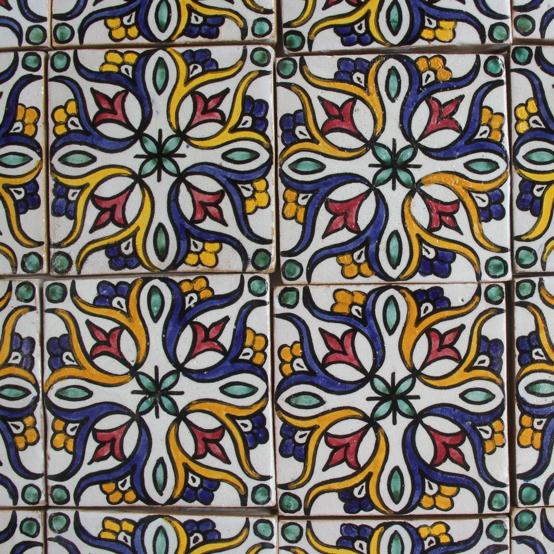 Handbemalte Fliese 10x10 cm – Boho