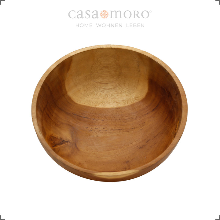 Von oben fotografierte Holzschale mit lebendiger Holzstruktur