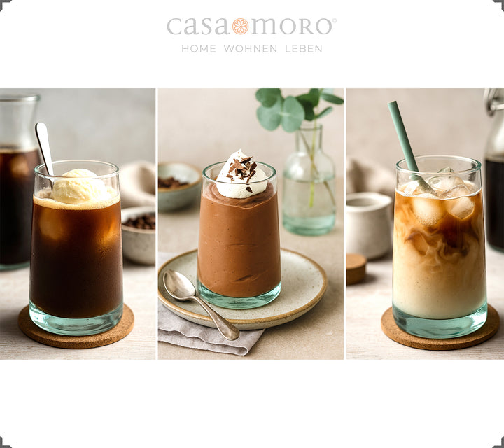 4er-Set klarer Gläser – geeignet für Longdrinks, Cocktails oder Desserts