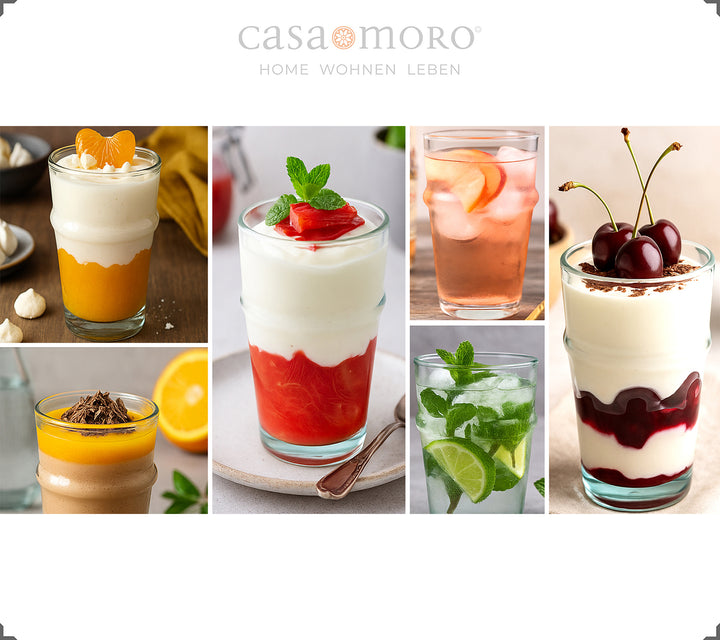  4er-Set transparenter Longdrinkgläser – perfekt für Alltag & Gäste