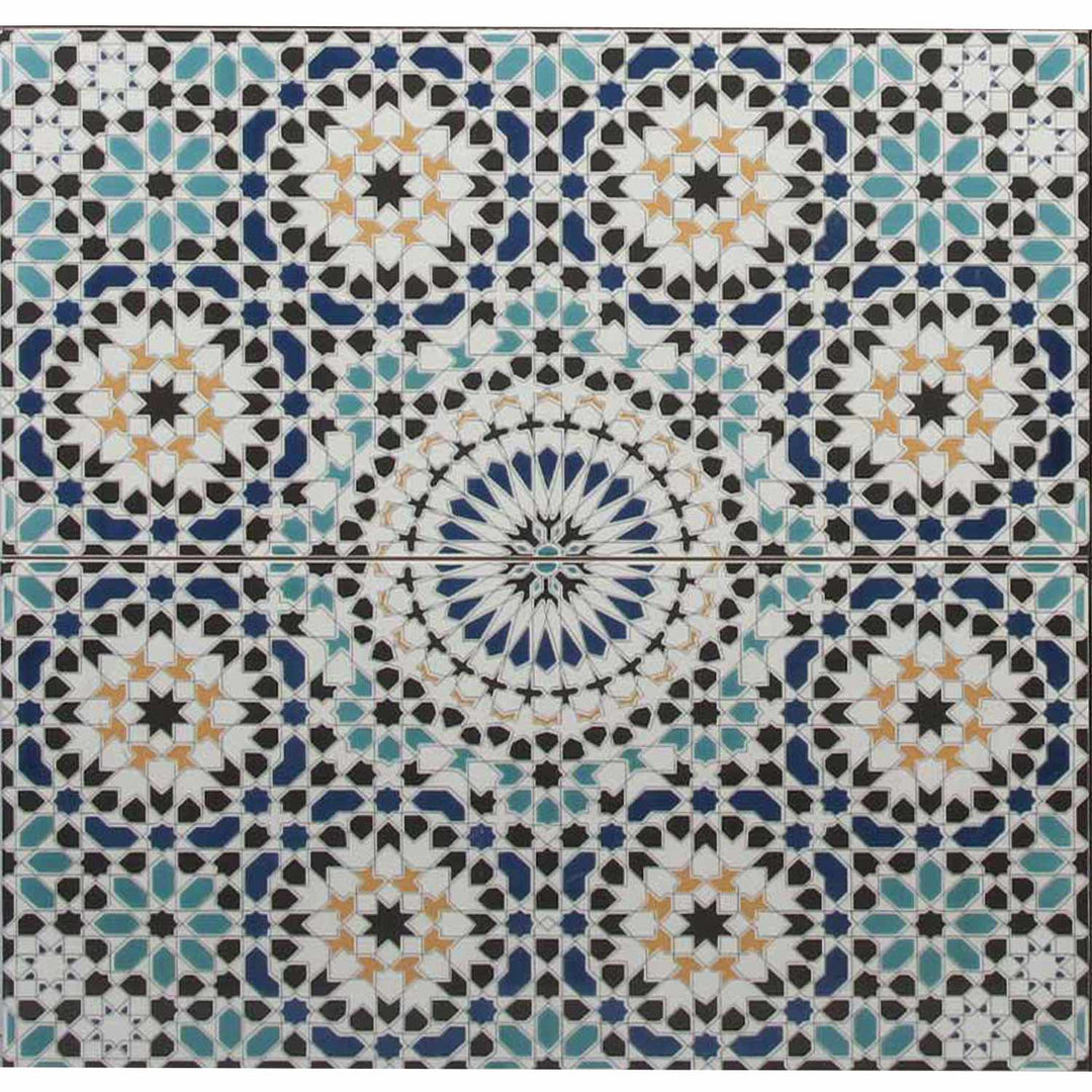 Marokkanische Wandfliesen 50x25 cm – Mosaikmuster