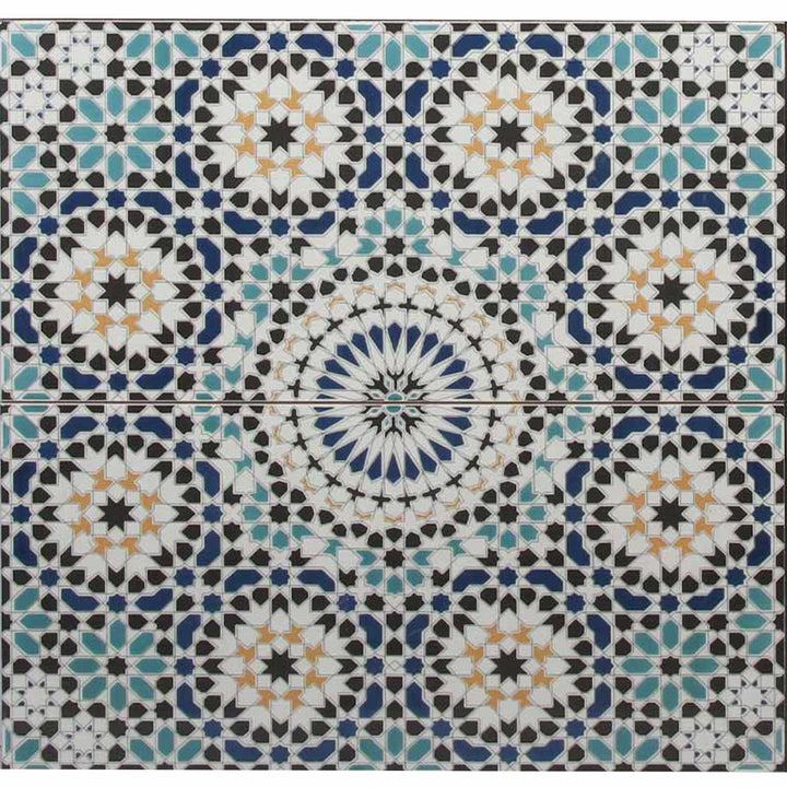 Marokkanische Wandfliesen 50x25 cm – Mosaikmuster