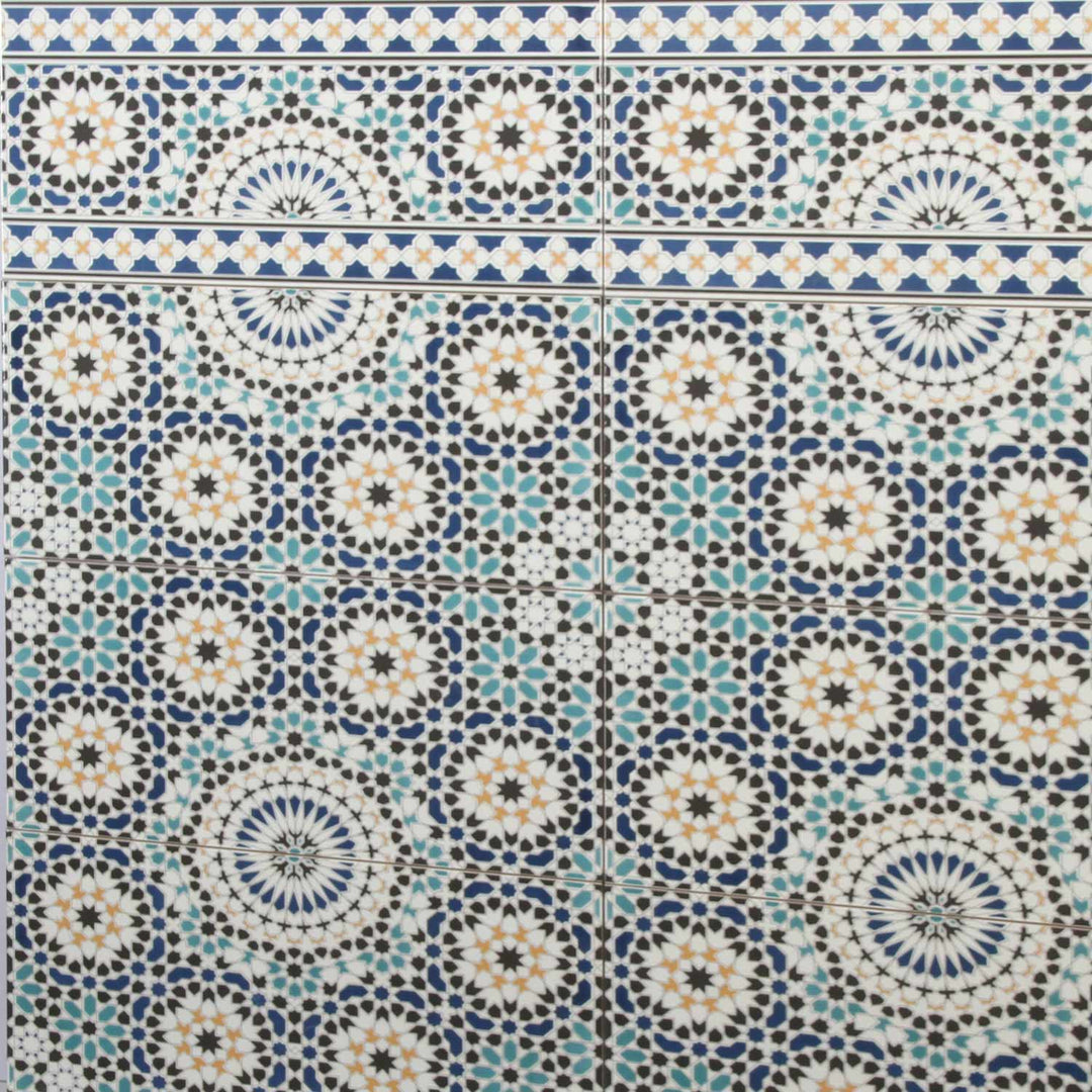 Marokkanische Wandfliesen 50x25 cm – Mosaikmuster
