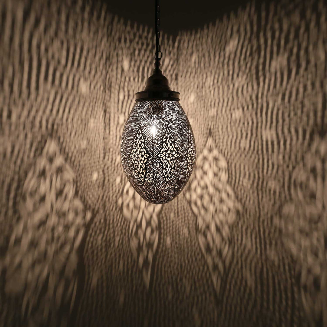 Orientalische Silberlampe Sanan