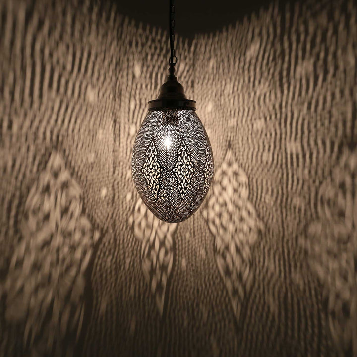 Orientalische Silberlampe Sanan