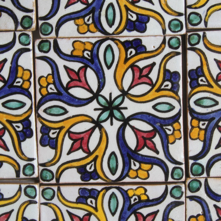 Handbemalte Fliese 10x10 cm – Boho