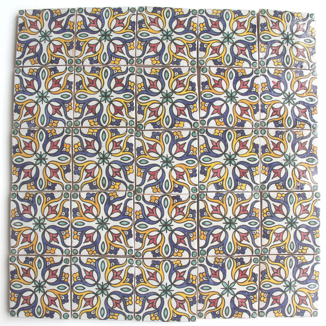 Handbemalte Fliese 10x10 cm – Boho