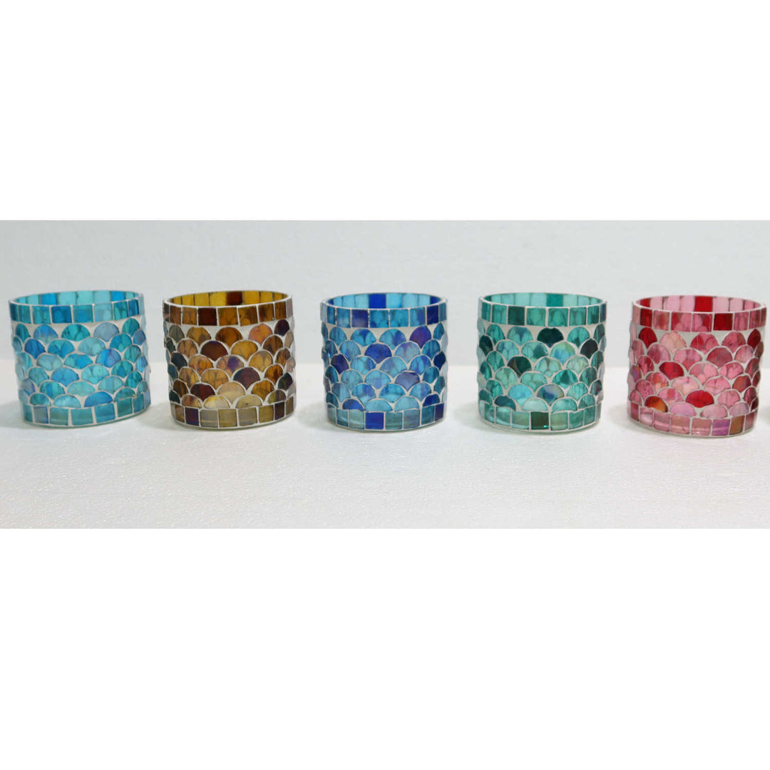 Orientalisches Mosaik Windlicht Athen S 5er Set