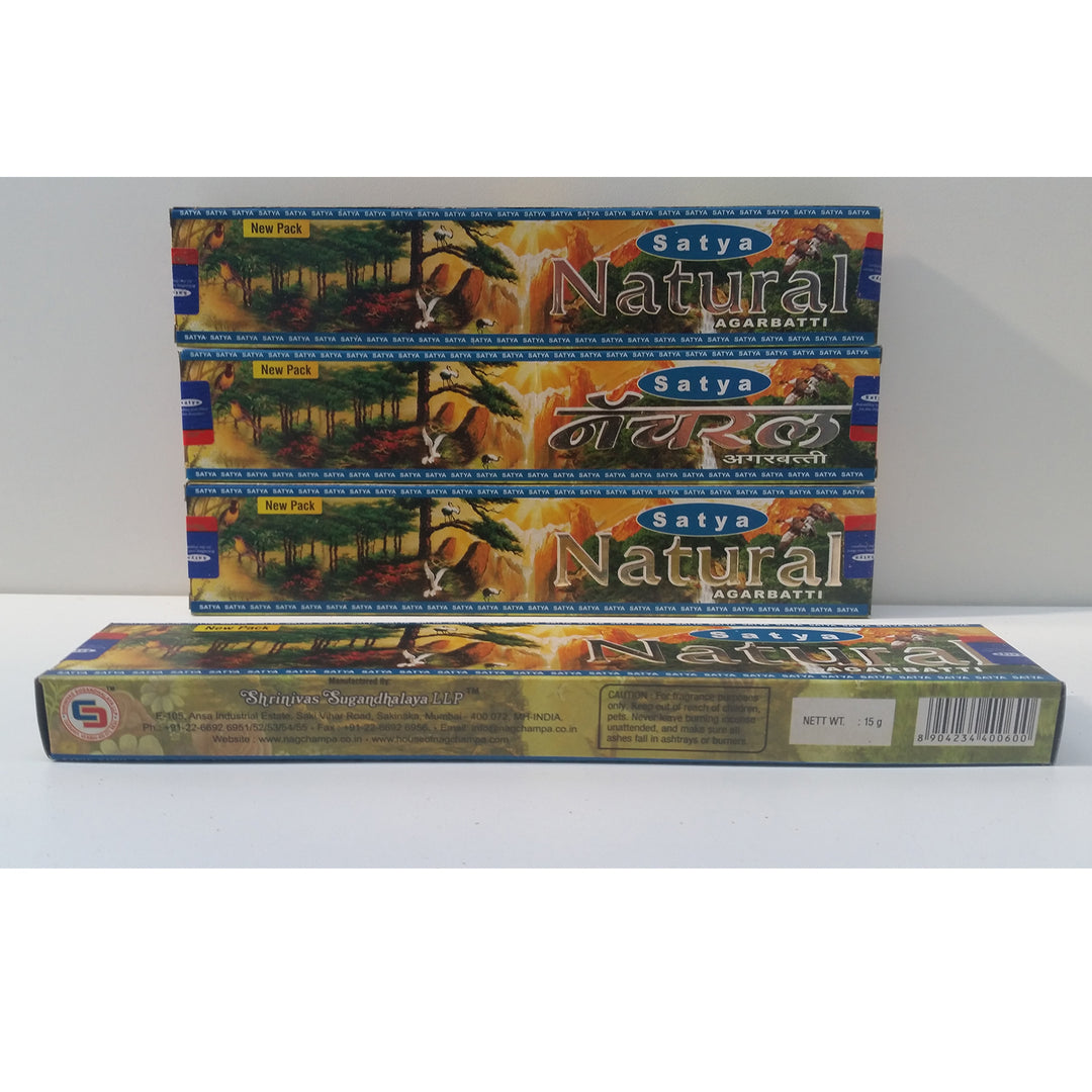 Räucherstäbchen Satya Natural Agarbatti im vierer Pack